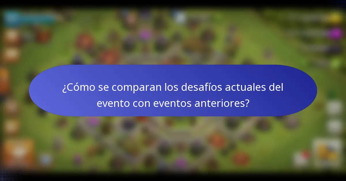 ¿Cómo se comparan los desafíos actuales del evento con eventos anteriores?