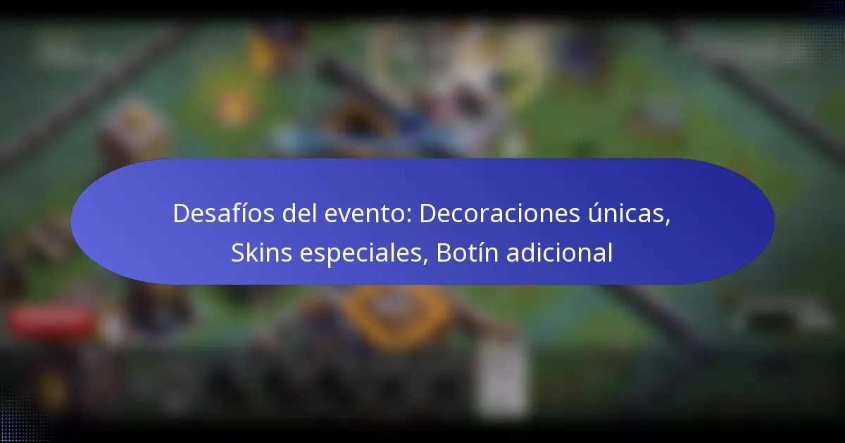 Read more about the article Desafíos del evento: Decoraciones únicas, Skins especiales, Botín adicional