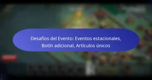 Read more about the article Desafíos del Evento: Eventos estacionales, Botín adicional, Artículos únicos