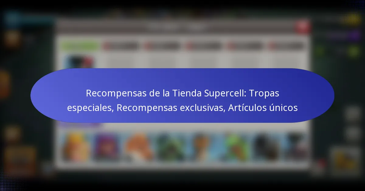 Read more about the article Recompensas de la Tienda Supercell: Tropas especiales, Recompensas exclusivas, Artículos únicos
