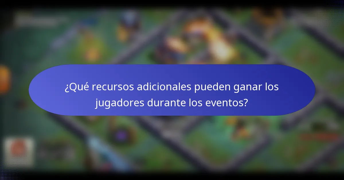 ¿Qué recursos adicionales pueden ganar los jugadores durante los eventos?